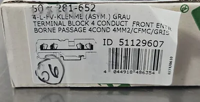 WAGO 281-652 Conductor Through Terminal Block - Box with 36. Loc3D-12
