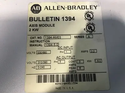 Used ALLENBRADLEY 1394AM03 Servo Controller Parts Ohio US | HGR 24 #1508139