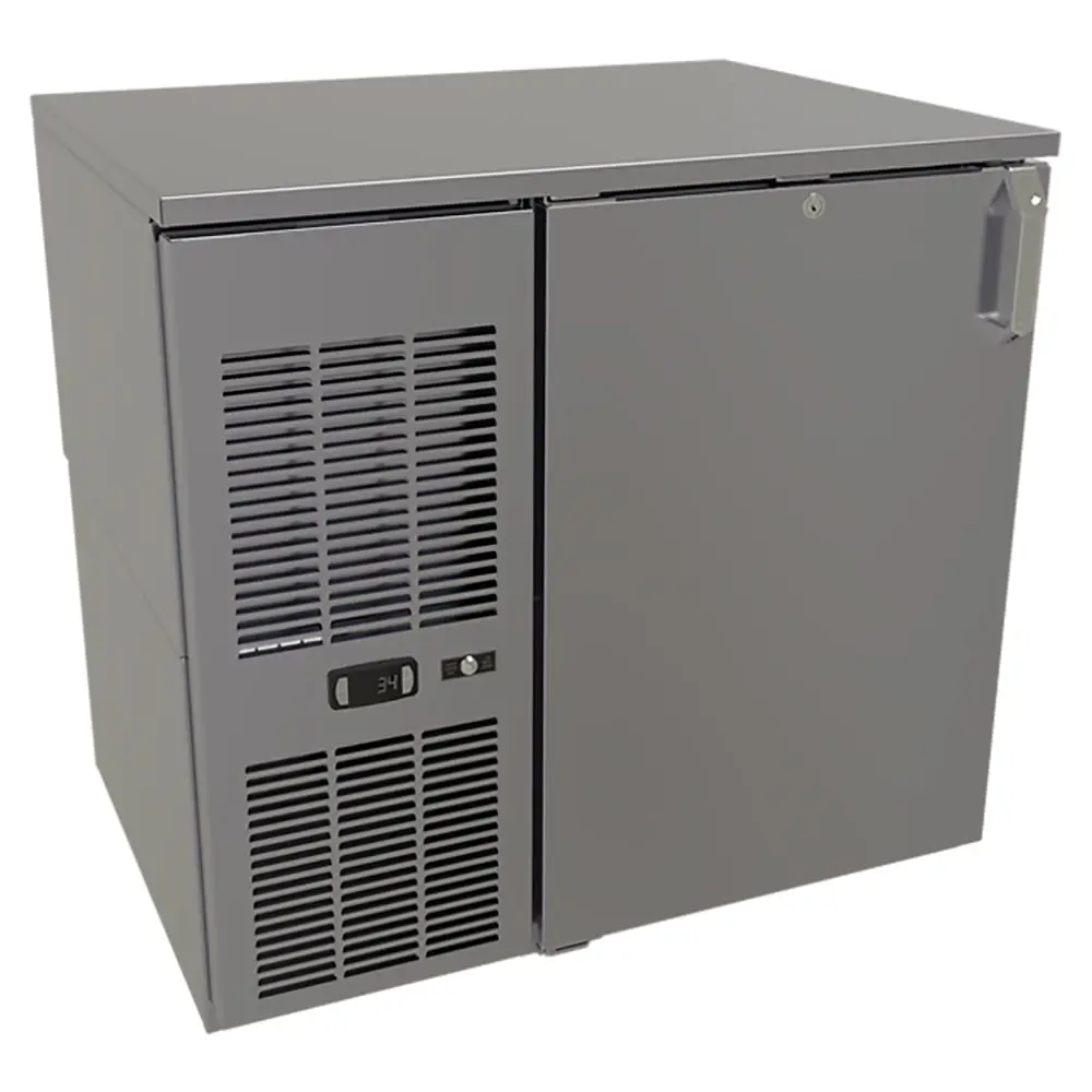 Glastender F1FL32 1 Section Glass Chiller w/ 90 Mug Capacity - Black, 120v
