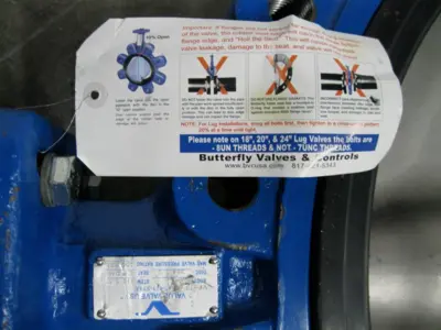 20" 150# Value Valve USA Lug Style DI/SS Butterfly Valve EPDM Seat NEW R16