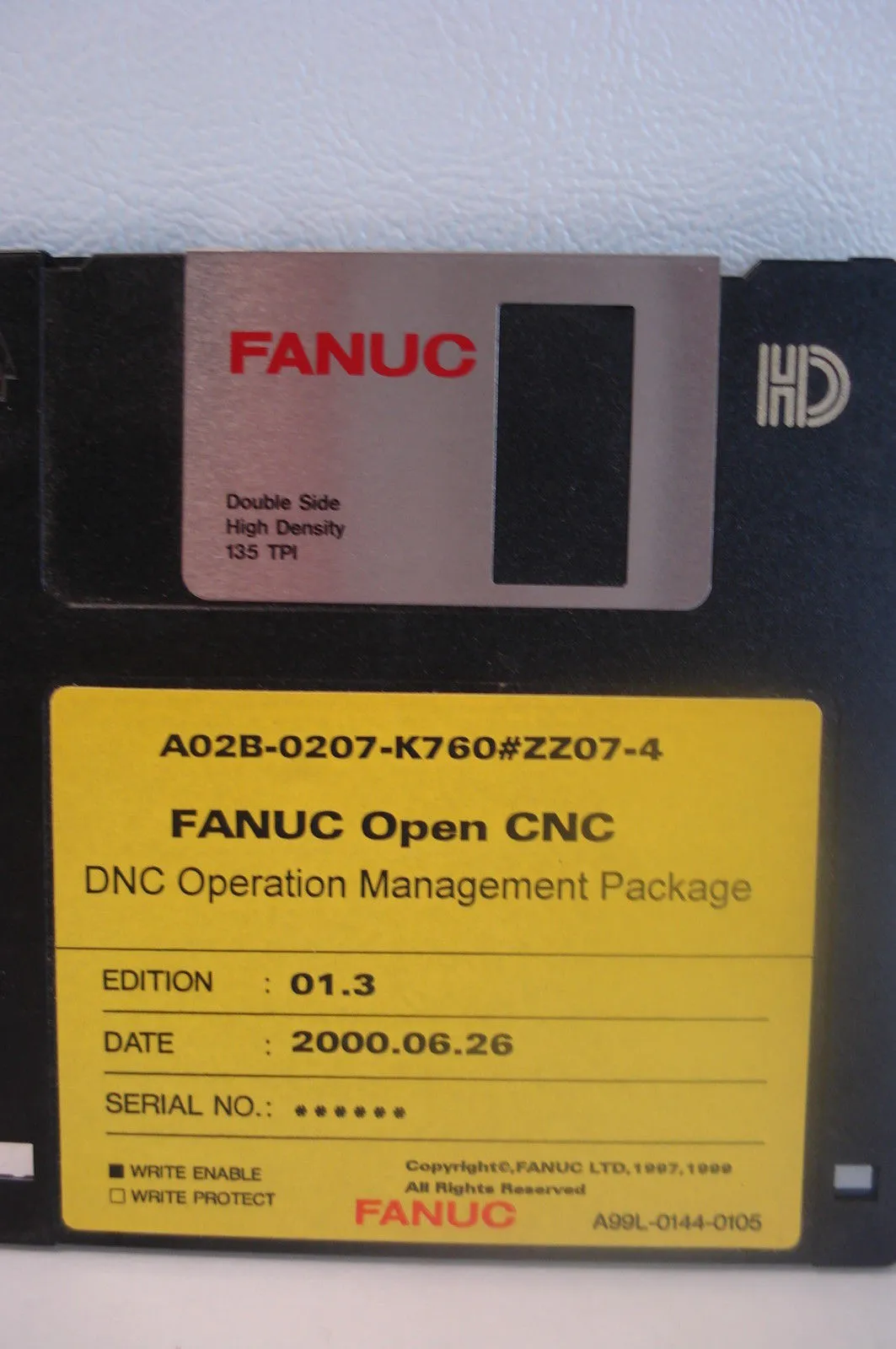 USED FANUC OPEN CNC A02B-0207-K760#ZZ07-4 FLOPPY DISK