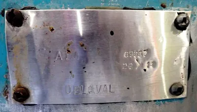 ATM/De Laval 20 x 14 perforate basket centrifuge, 316SS.