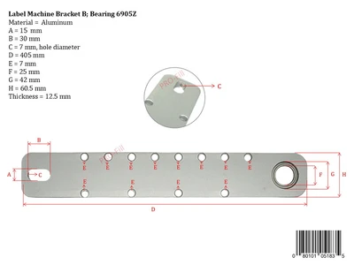 USED PRO-FILL INC LABEL MACHINE BRACKET D