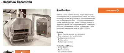 Used UNITHERM Rapidflow Conveyor Ovens Illinois US | M&M Equipment Corp. #1307458