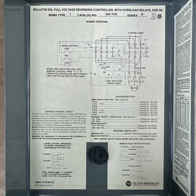 NEW Allen-Bradley 505-TAD Ser B