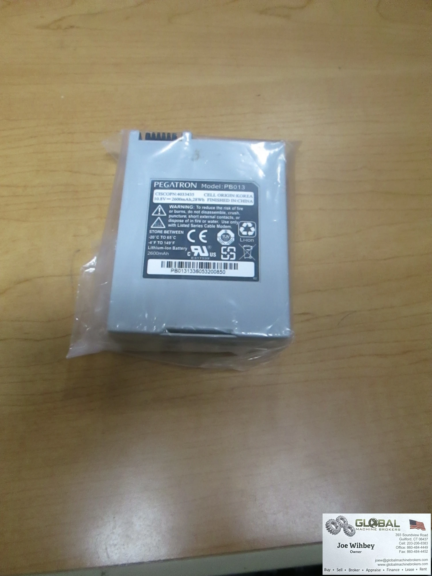 Pegatron Model PB013 Modem Lithium Ion Battery