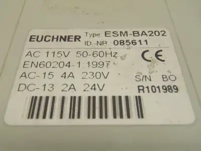 ESM-BA2 ESM-BA202 085611 | Euchner ESM-BA202 Safety Relay 085611 ESM-BA2 - Used