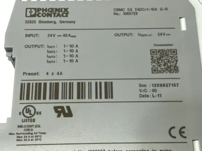 USED PHOENIX CONTACT ELECTRONIC CIRCUIT BREAKER 24VDC 1065729