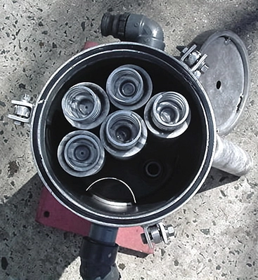 USED FILTERITE CARTRIDGE FILTER 6 CARTRIDGE FILTER