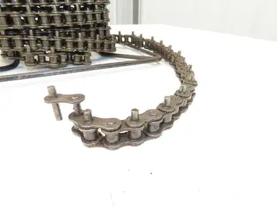 Peer 50R X100FT SP D-1 E2PIN Roller Chain #50 Riveted 25' Reel D-1 Attachment