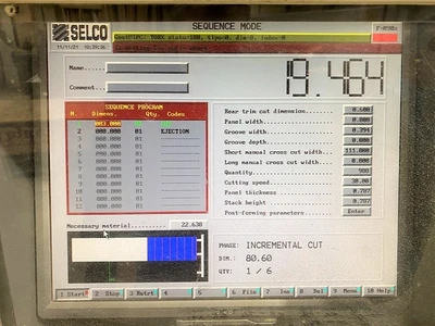 Used 2004 SELCO EB100 Single-Line Beam Saws Ontario CA | Aldan Woodworking Machinery #1252730