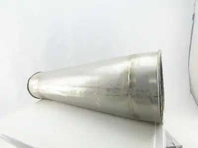 9" Stainless Steel Ductwork Reduced To 6" Branch Wye Fitting Rolled Ends