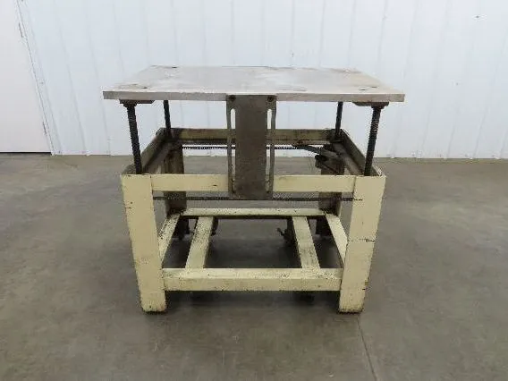 1" Aluminum Top  Steel Base Work Bench Table 24"x36" x 26-36"Adjustable Height