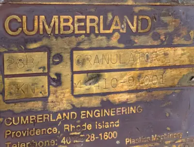 Used CUMBERLAND 28B-3KN Granulators California US | Machinery Network #1542438