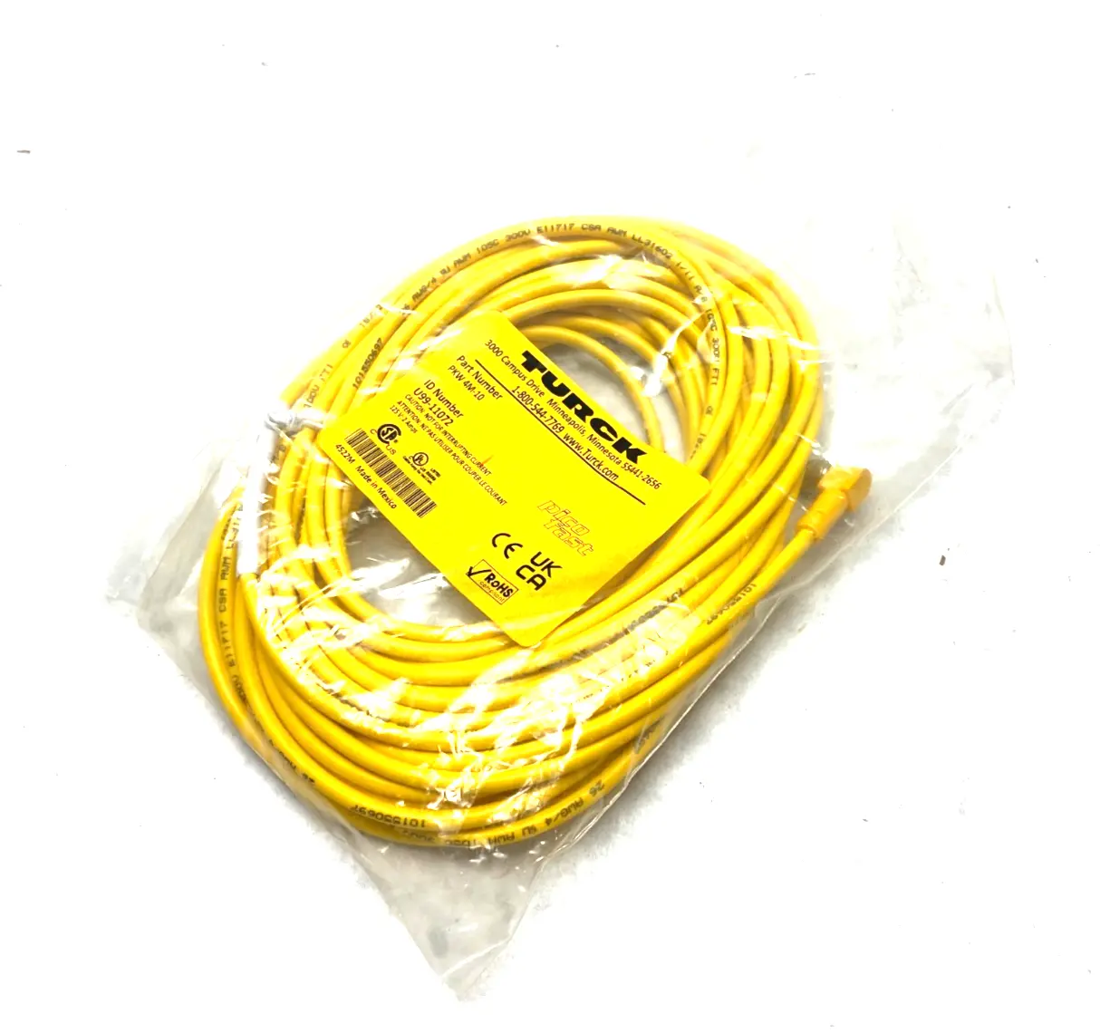 NEW TURCK PICOFAST SINGLE ENDED CORDSET M8 4-PIN FEMALE U99-11072