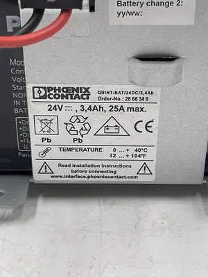 Used PHOENIX CONTACT PHOENIX CONTACT QUINT-BAT/24DC/3,4AH Misc Electrical & Power Parts | ND Industrial Surplus #1214508