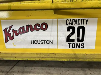 20 TON X 38' KRANCO OVERHEAD DOUBLE GIRDER BRIDGE CRANE: STOCK #21900