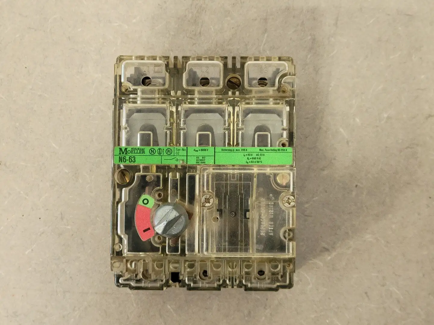 USED KLOCKNER-MOELLER N6-63