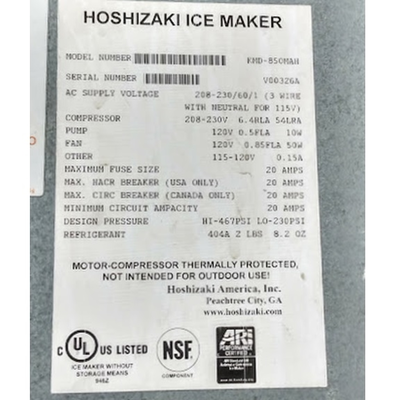 Used _UNKNOWN_ _UNKNOWN_ Ice Machines Washington US | Epic Foodwares #1557451