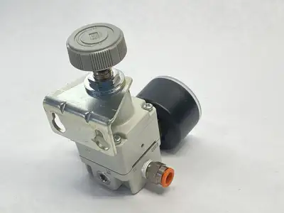 IR1020-N01B | SMC  Pneumatic Pressure Regulator w/ Pressure Gauge - Used