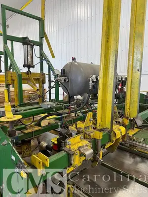 USED UNIVERSAL IN-LINE PALLET NAILER WITH STACKER