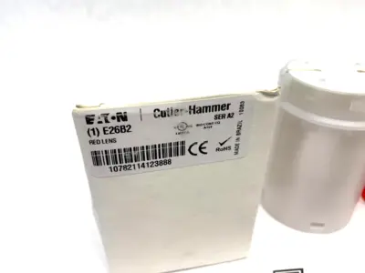 USED EATON CUTLER-HAMMER INCANDESCENT STACK LIGHT LENS RED SER. A2