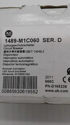 Used ALLEN-BRADLEY ALLEN-BRADLEY 1489-M1C060 CIRCUIT BREAKER Circuit Breakers | ND Industrial Surplus #1211924