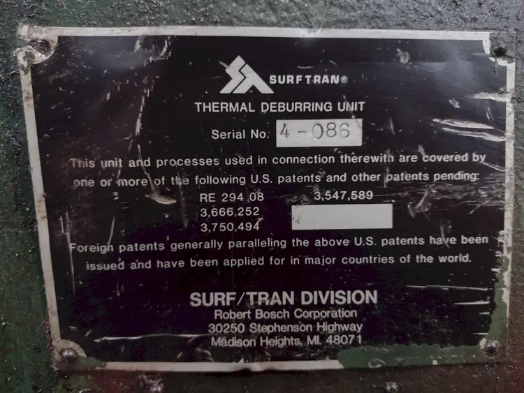 Used BOSCH SURFTRAN C-250 Deburring Machines Ohio US | Yoder Brothers machinery 31 #90264