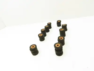 Horsehair Brush Polishing Wheel 1" Dia x 1/4" Bore Copper Center  Lot of 50