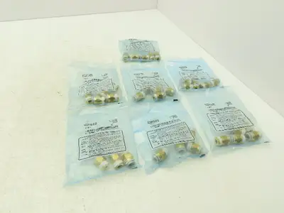 SMC KQ2H10-03S Male Connector Push Fitting 10mm Tube x 3/8"RC Brass  Lot of 35