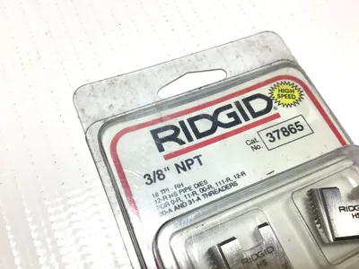 Ridgid 37865 HS Pipe Dies 3/8″ NPT 18 TPI-RH For 0R/11R/00R/111-R/12R/30A/31A Threaders