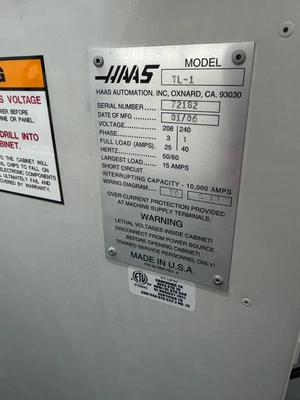 2006 HAAS TL-1 LATHES, CNC, FLAT BED | Wheeler Machinery Sales (10)