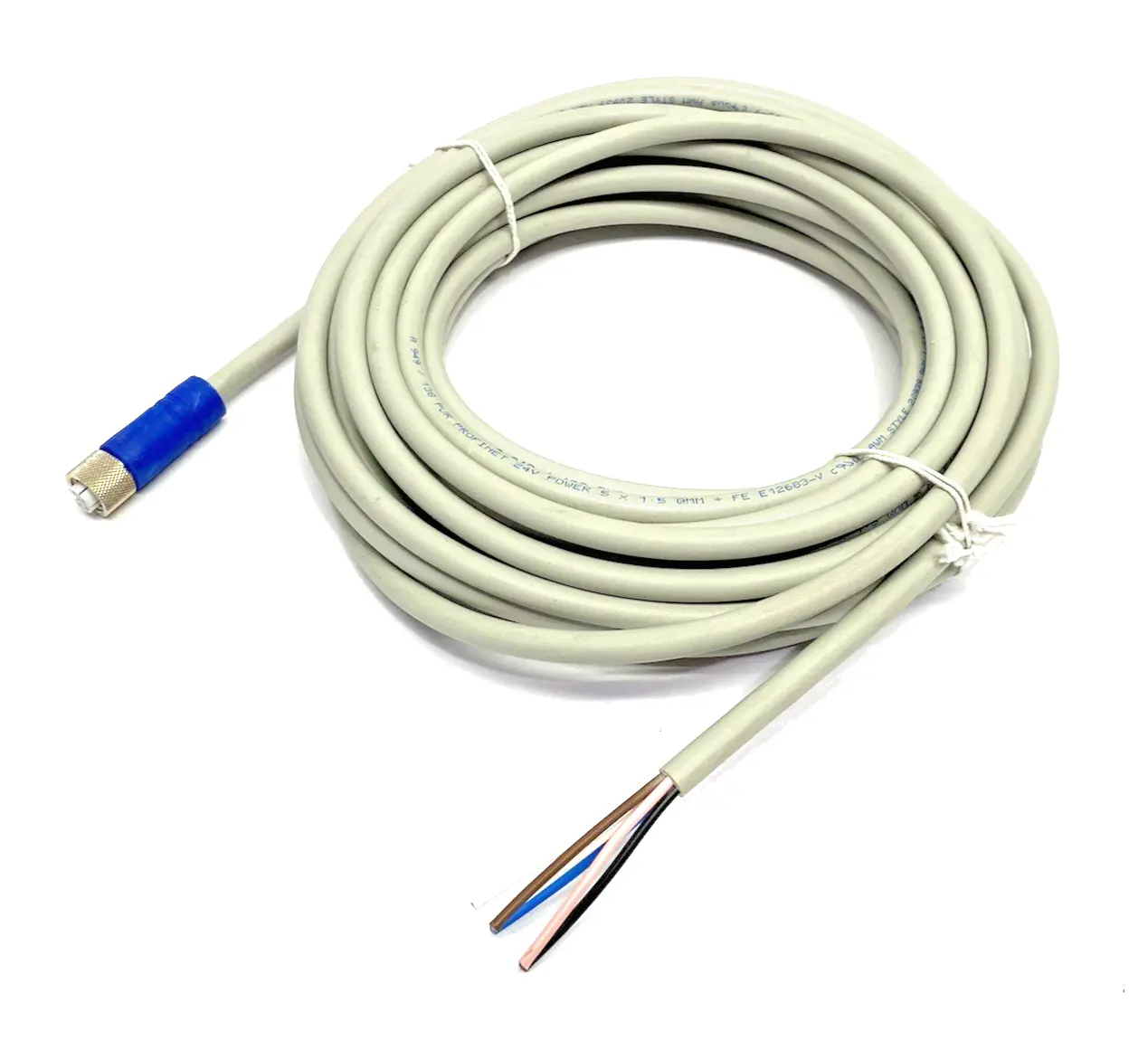 USED LUMBERG AUTOMATION, BELDEN L-CODED M12 SINGLE ENDED POWER CABLE 10M