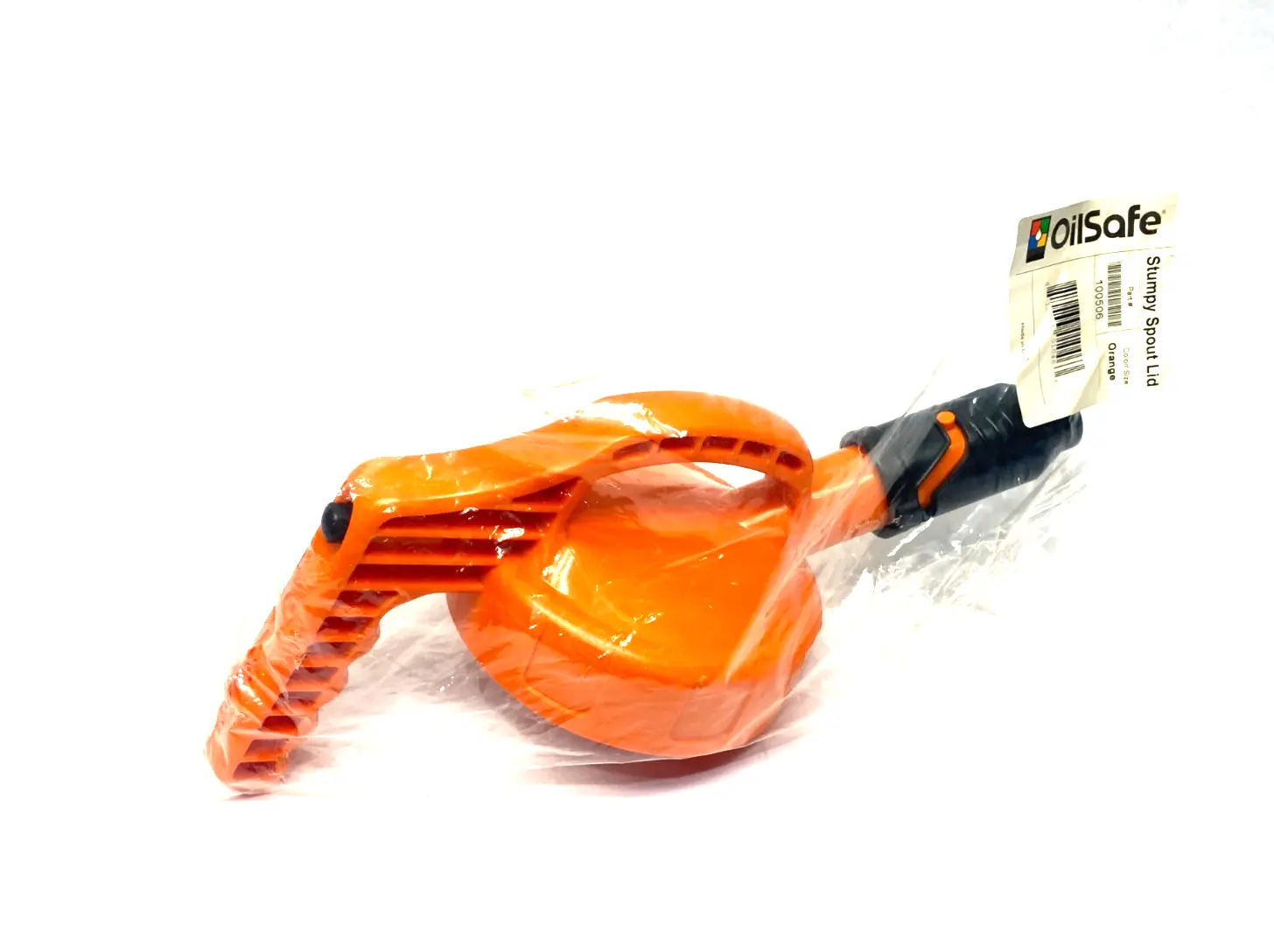 NEW OILSAFE WIDE STUMPY SPOUT LID, ORANGE