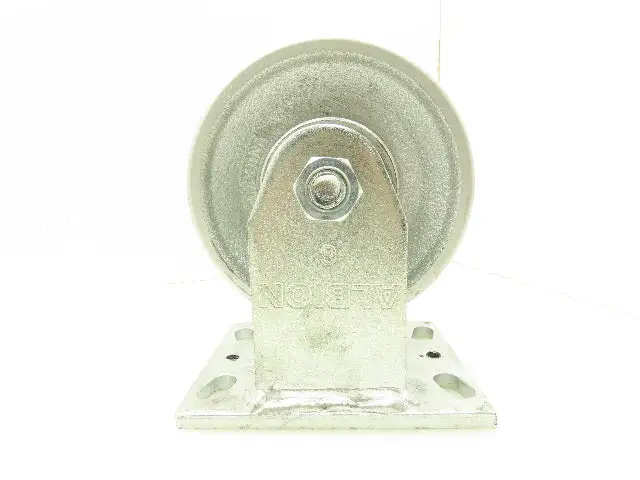 Albion V00640031 Heavy Duty Caster Wheel 6"x2-1/2" V-Groove 6-1/4"x5"Fixed Plate