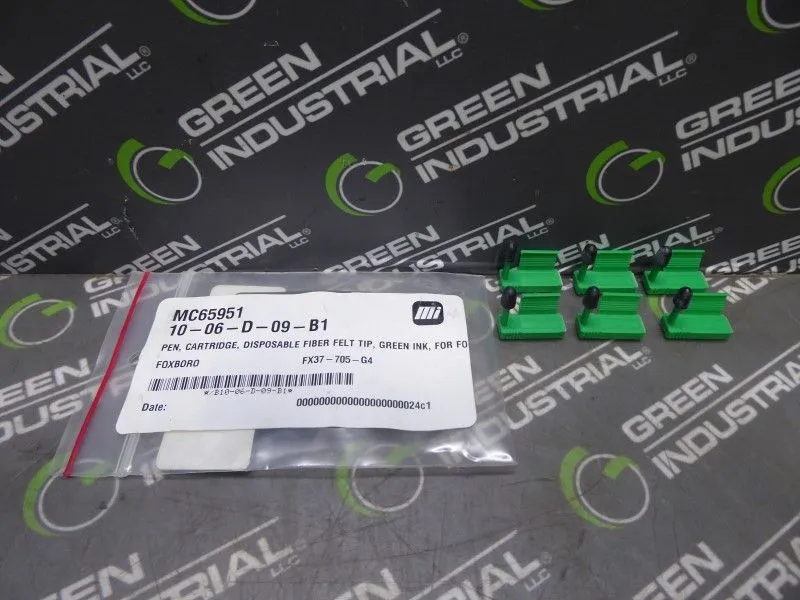 Lot of 6 Foxboro Cartridge Pen for Circular Chart Recorder Green Ink New