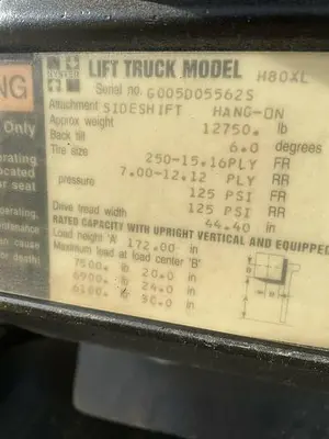 USED 1995 HYSTER H80XL