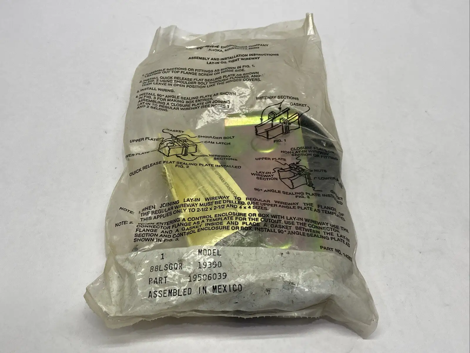 88LSGQR | Hoffman  Wireway Sealing Plate Kit 8" x 8" 19506039 - New