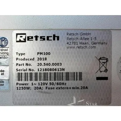 USED RETSCH PM100