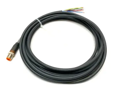USED LUMBERG SENSOR ACTUATOR CORDSET 12-PIN MALE 12' LENGTH
