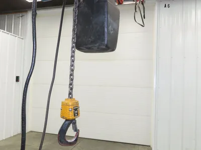 Demag DKUN 10-1000 2200 Lb 1 Ton Electric Chain Hoist 18' Lift 12/50 FPM 2 Speed