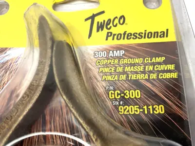 New | in-Stock Tweco Copper Ground Clamp 300A 1-1/2" Jaw Opening 8-1/2" Overall Length Welding Machinery (Other) Michigan US | Maverick Industrial Sales #1391906