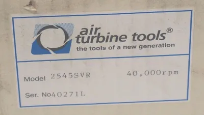 NEW AIR TURBINE TOOLS 2545SVR HAND TOOL LONG VERSION REAR EXHAUST 40,000RPM