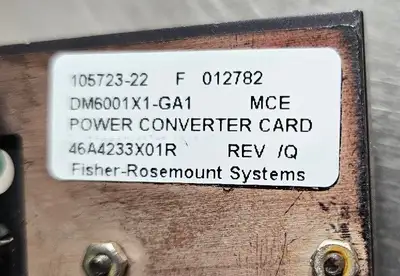 EMERSON 46A4589 POWER CONVERSION / DM6001X1-GA1MCE P. CONVERTER CARD. Loc 3D-30