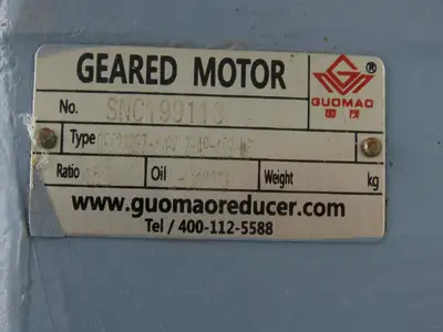 Guomao GFF87R57-YVP2.2-4P-452-M6 Gear Motor 452:1 Ratio 4rpm 2.2kw 480V 3PH