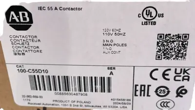 ALLEN BRADLEY 100-C55D10 PROCESSOR MODULE 100C55D10 SER. A NEW, SURPLUS