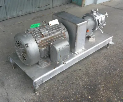 SPC9301  Mill 25 hp Waukesha colloid mill model MS, Stainless Steel