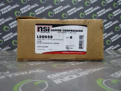 Box of 6 NSI Industries L50058 Compression Lugs 5/8" Bolt Size New NIB