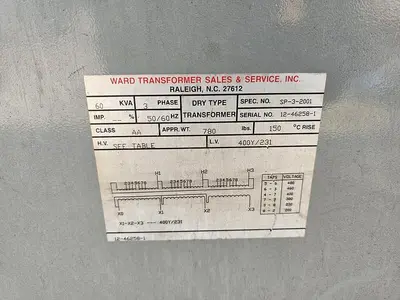USED WARD 60 KVA STEP DOWN