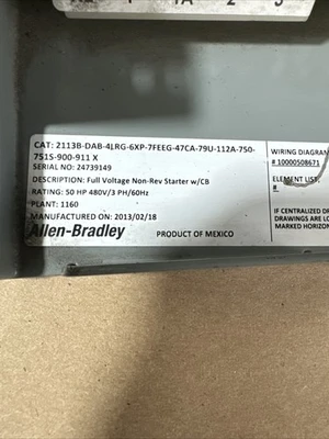 USED Allen-Bradley DAB-4LRG-6XP-7FEEG-47CA-79U